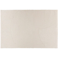 Lisa Design - Telio - tapis rectangulaire motif abstrait - beige