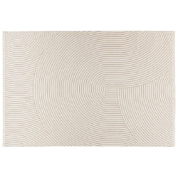 Telio - tapis rectangulaire motif abstrait - beige
