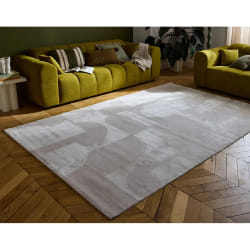 Telio - tapis rectangulaire motif bohème - taupe