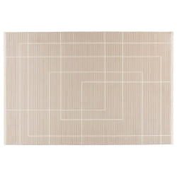 Telio - tapis rectangulaire motif graphique - beige