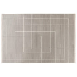 Telio - tapis rectangulaire motif graphique - taupe