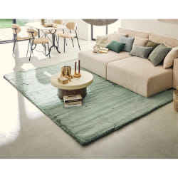 Joy - tapis rectangulaire - fausse fourrure - vert sauge
