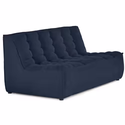 Ellie - module d'assise sans accoudoir 2 places en velours texturé