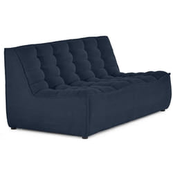 Ellie - module d'assise sans accoudoir 2 places en velours texturé