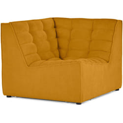 Ellie - module d'angle en velours texturé - jaune