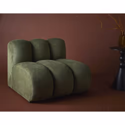 Debbie - module d'assise sans accoudoirs en tissu texturé