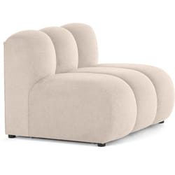 Debbie - module d'assise sans accoudoirs en tissu texturé - beige