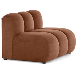 Debbie - module d'assise sans accoudoirs en tissu texturé - terracotta