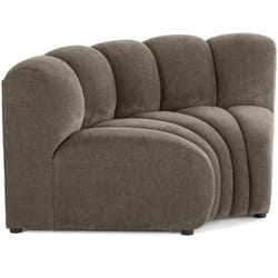Debbie - module d'angle réversible en tissu texturé - taupe