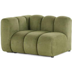 Debbie - module d'assise gauche en tissu texturé - vert