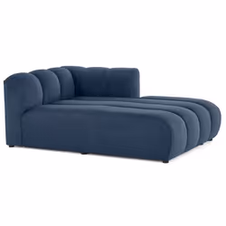 Debbie - module d'assise méridienne droit en tissu texturé