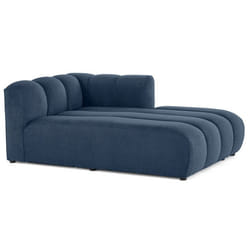Debbie - module d'assise méridienne droit en tissu texturé