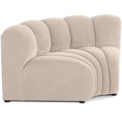 Debbie - module d'angle réversible en tissu texturé - beige