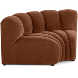 Debbie - module d'angle réversible en tissu texturé - terracotta