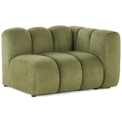 Debbie - module d'assise droit en tissu texturé - vert