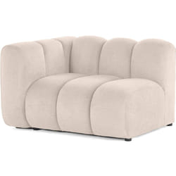 Debbie - module d'assise gauche en tissu texturé - beige