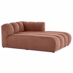 Debbie - module d'assise méridienne droit en tissu texturé