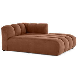 Debbie - module d'assise méridienne droit en tissu texturé