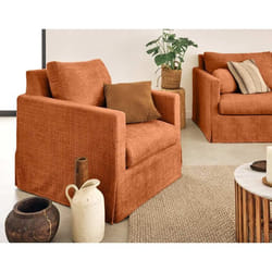 Serena - fauteuil déhoussable en velours texturé