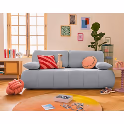 Harper - canapé 3 places convertible avec coffre en tissu texturé