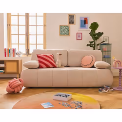 Harper - canapé 3 places convertible avec coffre en tissu texturé