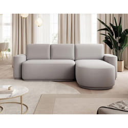 Sam - canapé d'angle droit 4 places convertible avec coffre en tissu