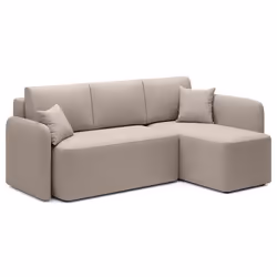 Suzie - canapé d'angle droit 4 places convertible avec coffre en velours