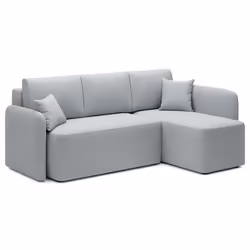 Suzie - canapé d'angle droit 4 places convertible avec coffre en velours
