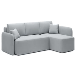 Suzie - canapé d'angle droit 4 places convertible avec coffre en velours