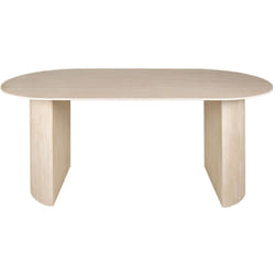 Maeva - table à manger - bois effet travertin - 6 personnes