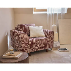 Rune - fauteuil zèbre en velours
