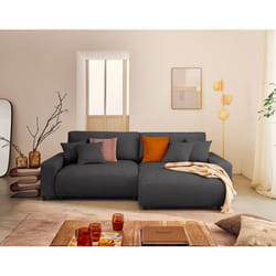 Pivoine - canapé d'angle 4 places réversible convertible avec 2 coffres en velours côtelé