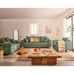 Rune - fauteuil en velours texturé - vert sauge