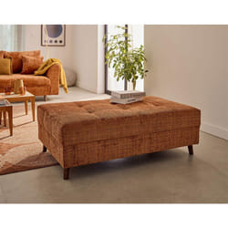 Rune - pouf en velours texturé