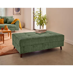 Lisa Design - Rune - pouf en velours texturé - vert sauge