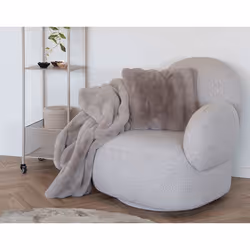 Javier - fauteuil pivotant - en tissu bouclette