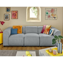 Suaro - Canapé modulable 3 places en tissu texturé