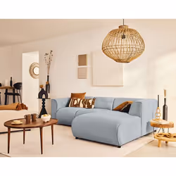 Suaro - Canapé modulable d'angle droit 4 places en tissu texturé