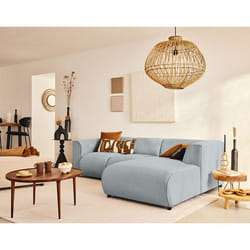 Suaro - Canapé modulable d'angle droit 4 places en tissu texturé