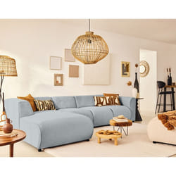 Suaro - Canapé modulable d'angle gauche 5 places en tissu texturé