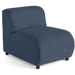 Suaro - module d'assise sans accoudoirs en tissu texturé - bleu