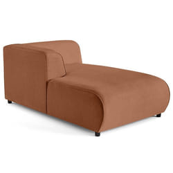 Suaro - Module d'assise méridienne gauche en tissu texturé