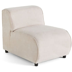 Suaro - module d'assise sans accoudoirs en tissu texturé - beige