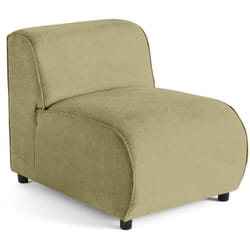 Suaro - module d'assise sans accoudoirs en tissu texturé - vert sauge