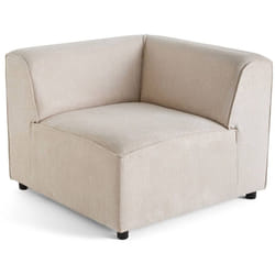 Lisa Design - Suaro - module d'angle réversible en tissu texturé - beige