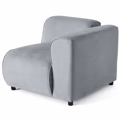 Suaro - Module d'assise d'angle droit en tissu texturé
