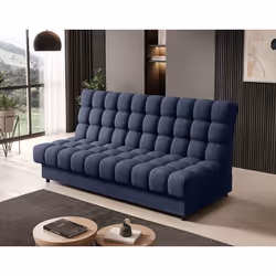 Ezra - Canapé convertible clic-clac 3 places avec coffre en tissu texturé