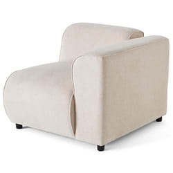 Suaro - Module d'assise d'angle droit en tissu texturé
