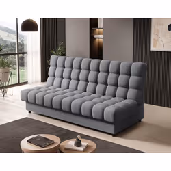 Ezra - Canapé convertible clic-clac 3 places avec coffre en tissu texturé