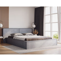 Eros - lit coffre - 160x200 cm - sommier inclus - en velours - 160 x 200 cm